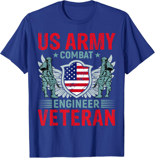 us Army Combat Engineer Veteran T-Shirt - T-Shirt | Royal