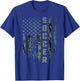 Vintage USA Camouflage Flag Soccer Player Silhouette T-Shirt - T-Shirt | Royal