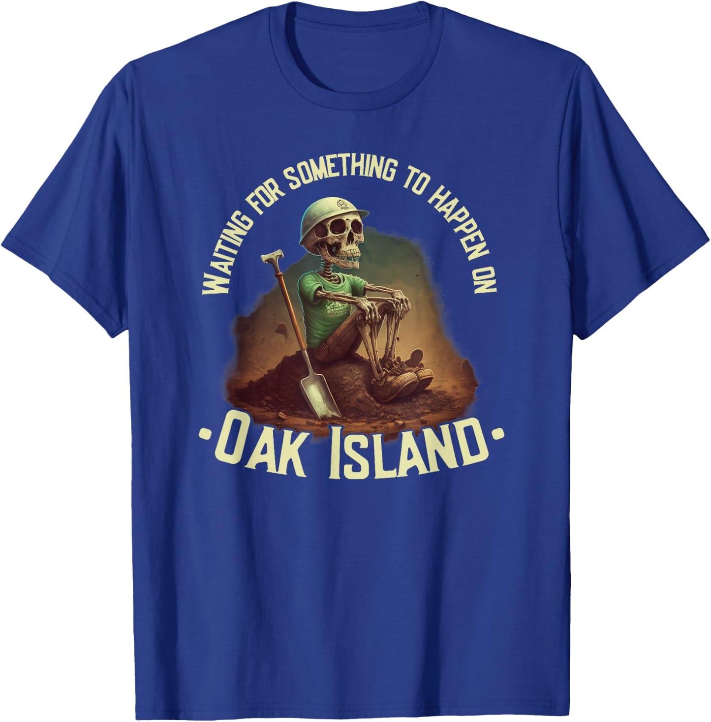 Oak Island Treasure Hunting Skeleton Oak Island Mystery T-Shirt - T-Shirt | Royal