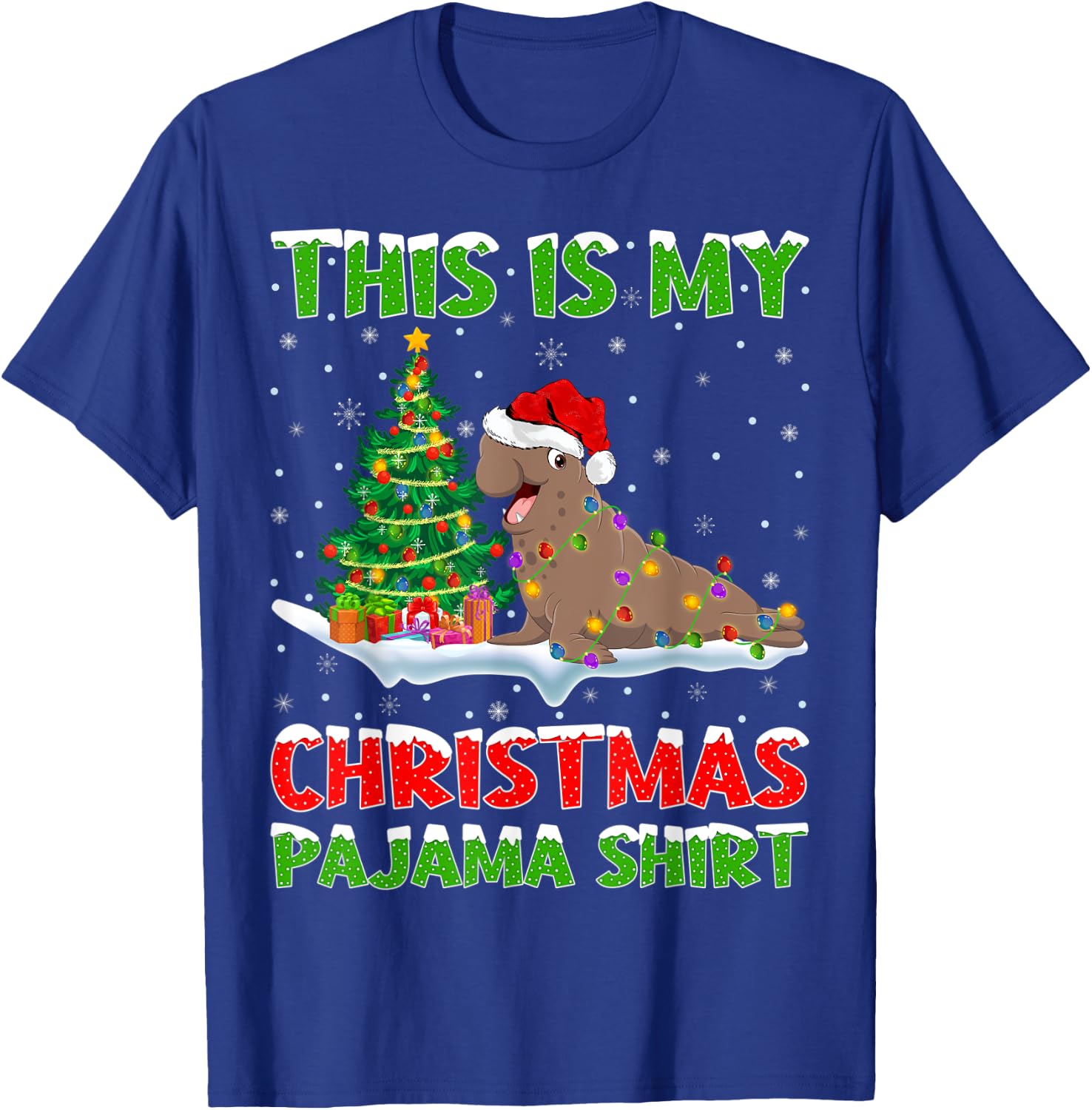 This Is My Christmas Pajama Shirt Elephant Seal Christmas T-Shirt - T-Shirt | Royal