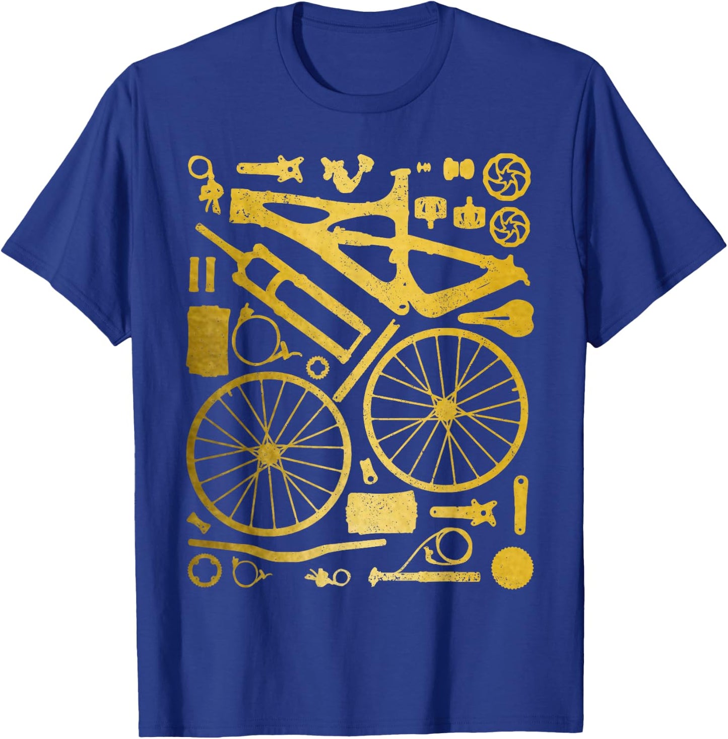 Mountain Bike MTB Cycling Bicycle Parts Mountain Bike T-Shirt - T-Shirt | Royal
