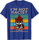 I'm Not Racist I Hate Everyone Equally People Suck Funny Cat T-Shirt - T-Shirt | Royal