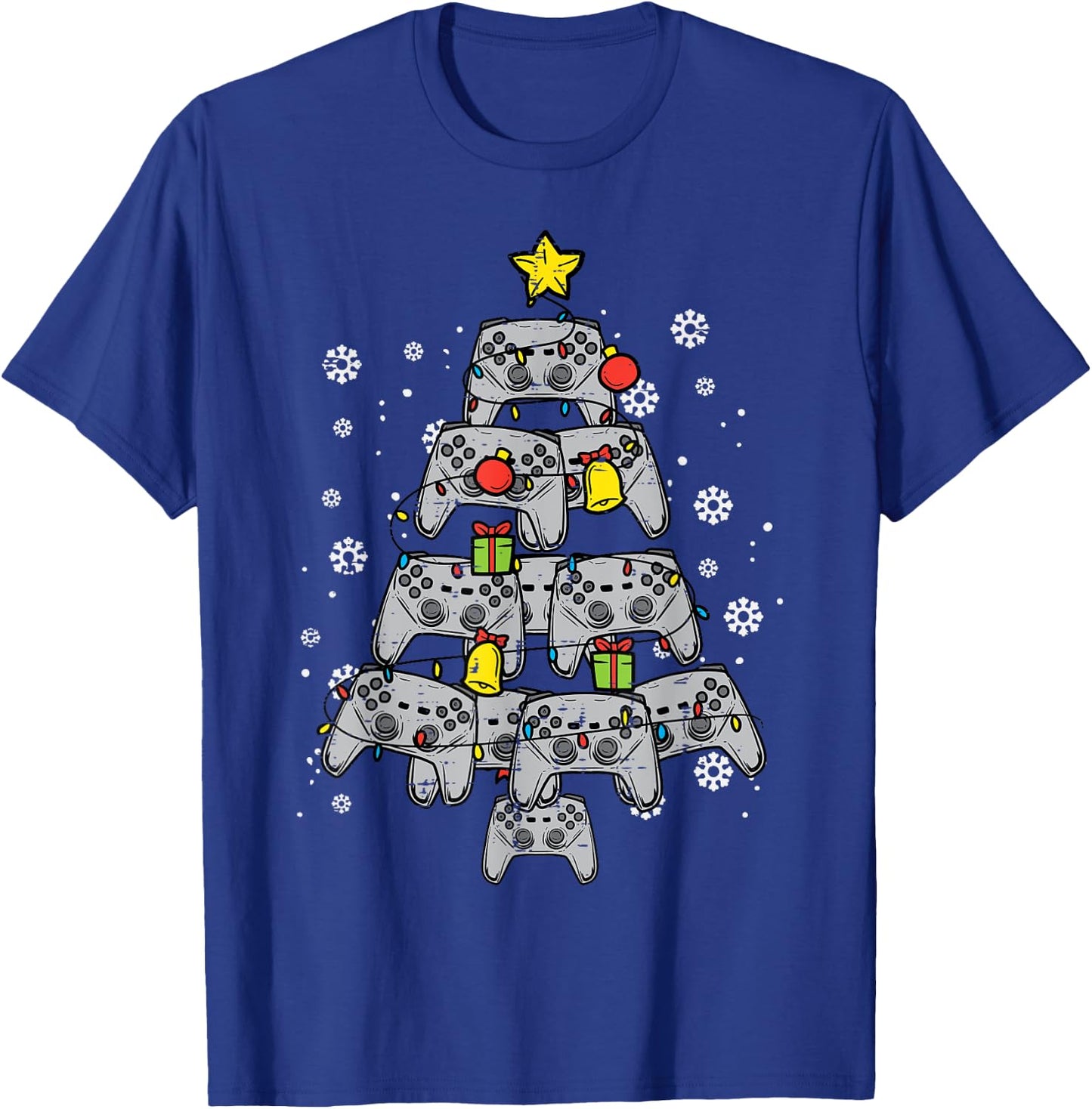 Video Game Controller Christmas Tree Xmas Boy Men Youth Teen T-Shirt - T-Shirt | Royal