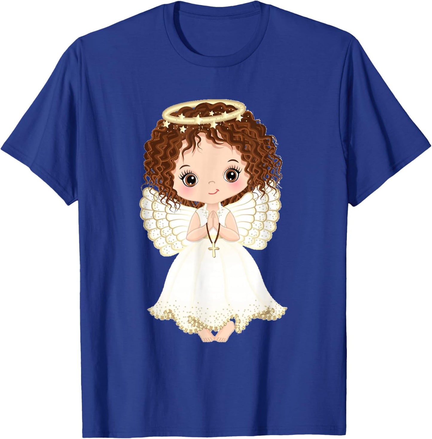 Cute Christmas Angel Red Hair Angel Xmas Church T-Shirt - T-Shirt | Royal