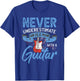Never Underestimate An Old Man With A Guitar T-Shirt - T-Shirt | Royal