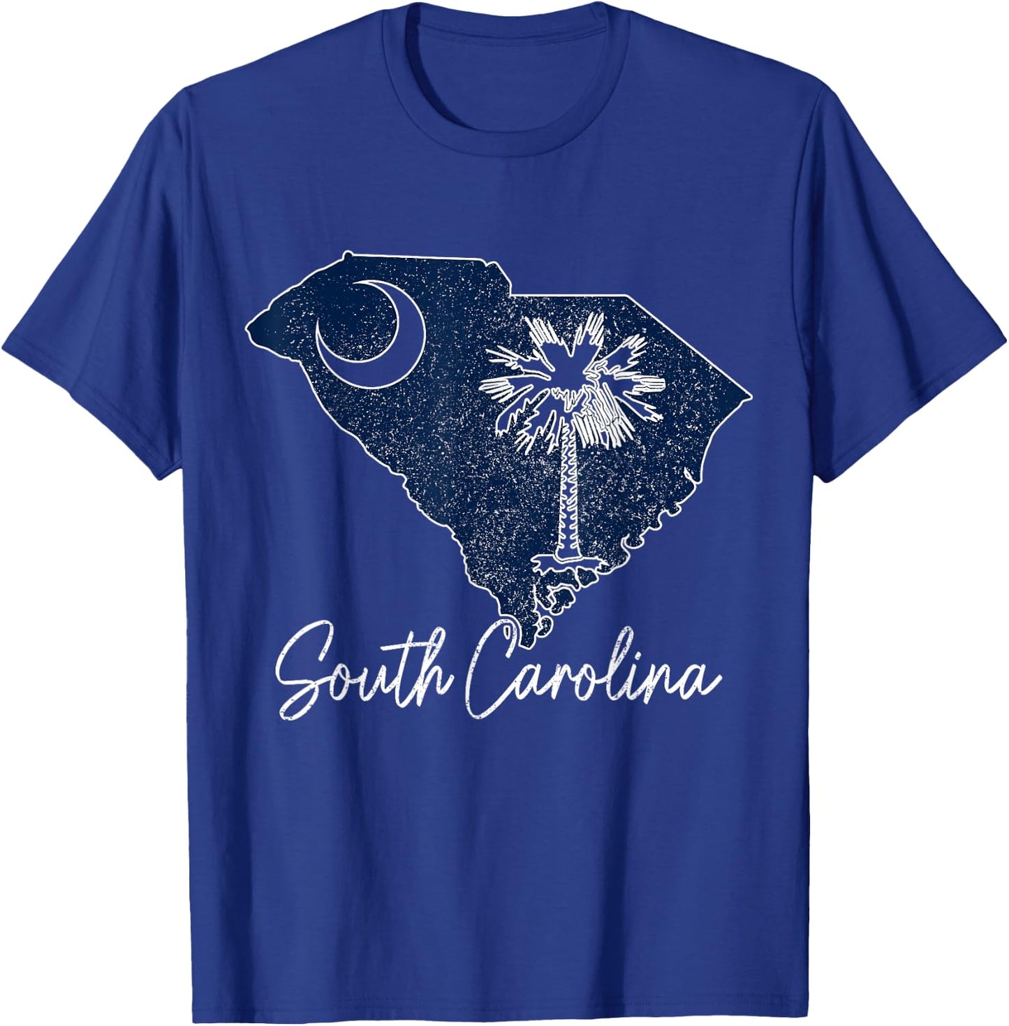 South Carolina Palmetto Moon USA America Pride Vintage T-Shirt - T-Shirt | Royal