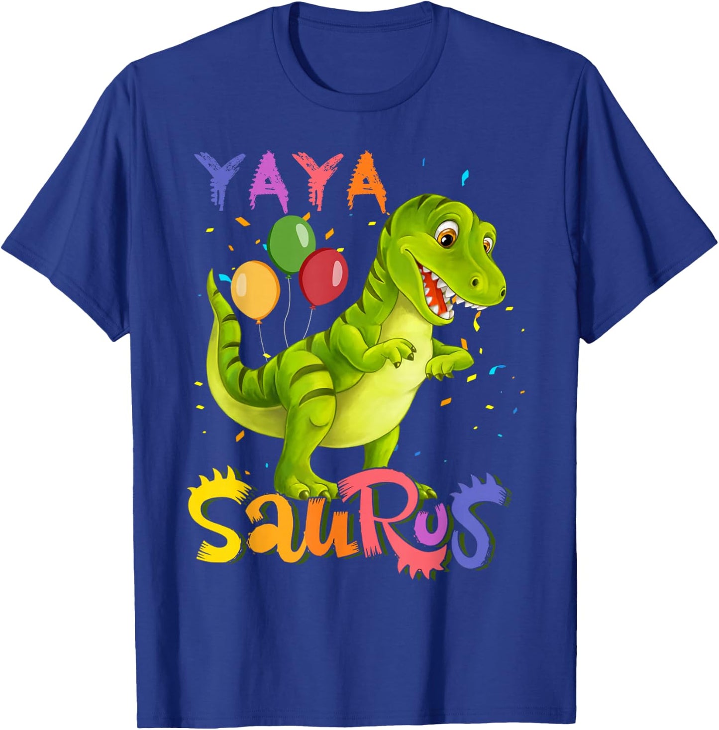 Yayasaurus T Rex Dinosaur Yaya Saurus Family Matching T-Shirt - T-Shirt | Royal