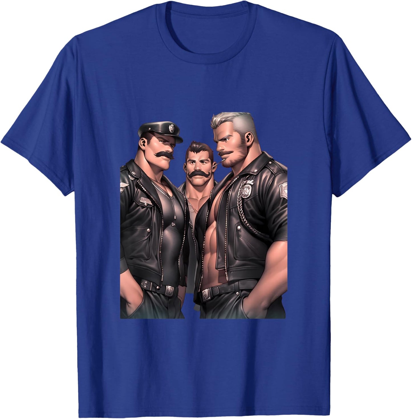 Gay Pride - Leather Gay Daddy Man Bear Kink Gay Bearded T-Shirt - T-Shirt | Royal