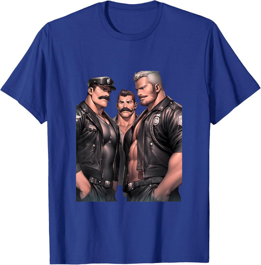 Gay Pride - Leather Gay Daddy Man Bear Kink Gay Bearded T-Shirt - T-Shirt | Royal