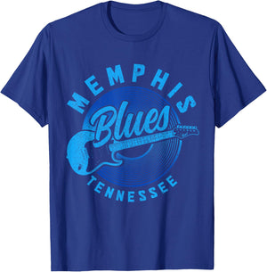 Memphis Tennessee TN Pride Guitar Blues Music Vintage T-Shirt - T-Shirt | Royal