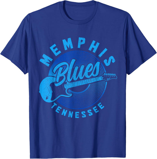 Memphis Tennessee TN Pride Guitar Blues Music Vintage T-Shirt - T-Shirt | Royal