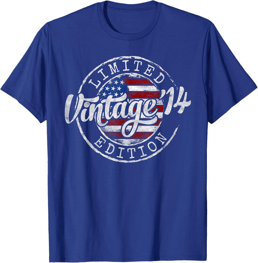 Vintage 2014 11th Birthday Gifts for Boy Girl 11 Year Old T-Shirt - T-Shirt | Royal