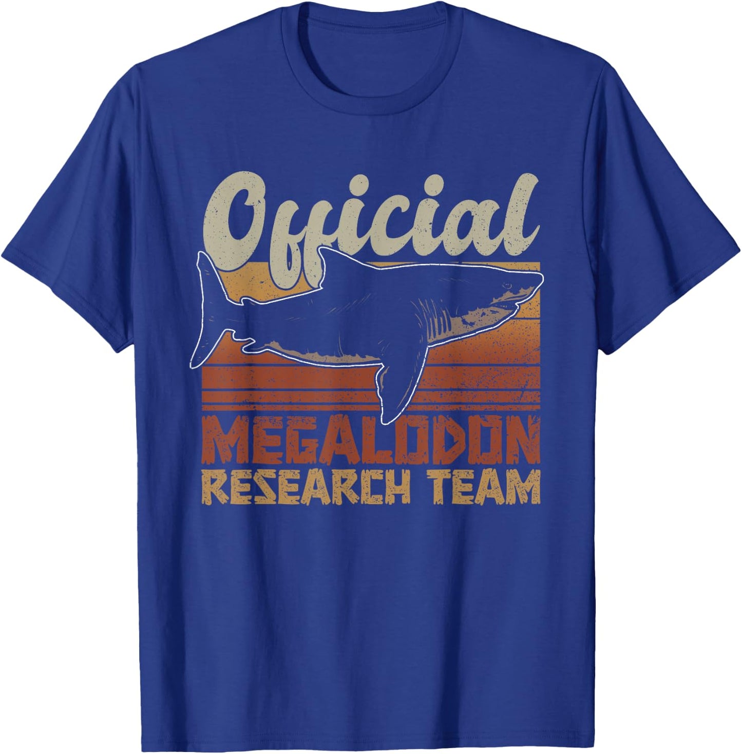 Official Megalodon Research Team - Megalodon Shark T-Shirt - T-Shirt | Royal