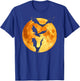 Orange Full Moon Halloween Bat Flying Bats Moonlight Vampire T-Shirt - T-Shirt | Royal