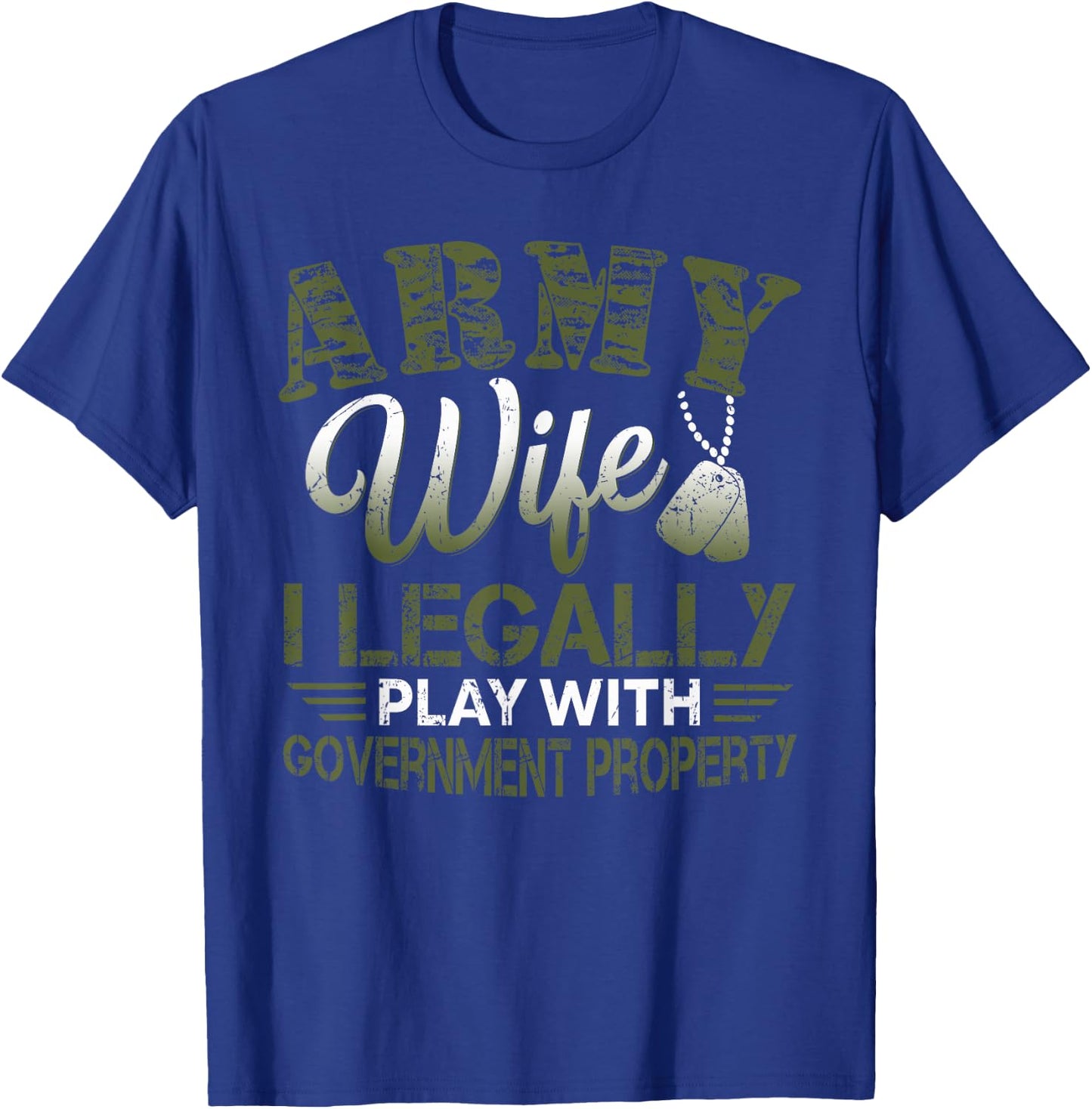 Army Veteran Wife Shirt Proud Army Wife Gift T-Shirt - T-Shirt | Royal