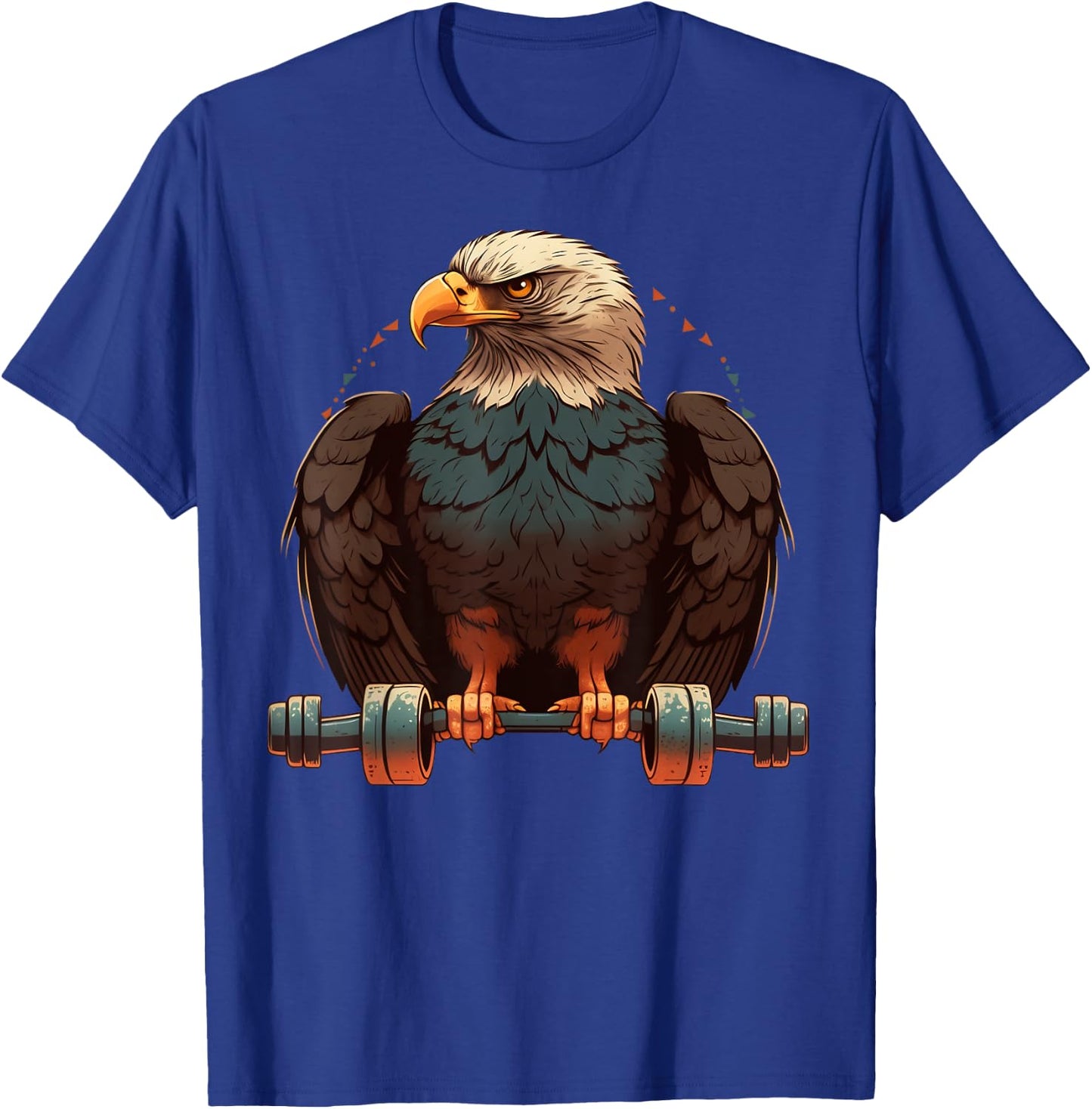 Eagle Weightlifting Funny Fitness Gym Eagle T-Shirt - T-Shirt | Royal