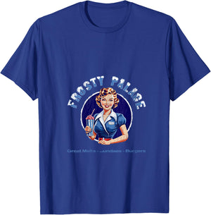 Frosty Palace | Classic 70s Retro Movie Distressed V-Neck T-Shirt - T-Shirt | Royal