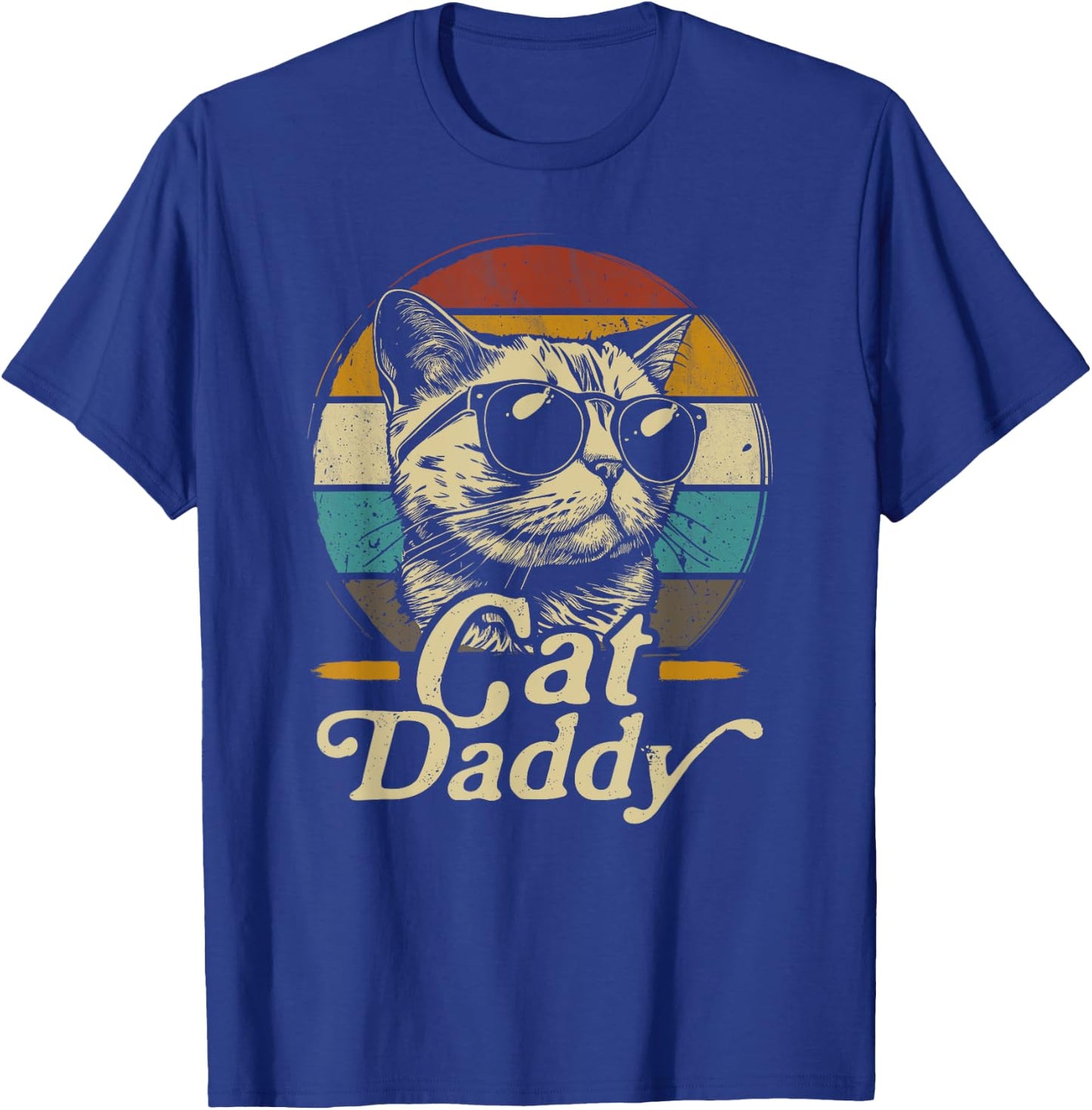 Retro Cat Daddy 80s 90S Style Cat Sunglasses vintage T-Shirt - T-Shirt | Royal