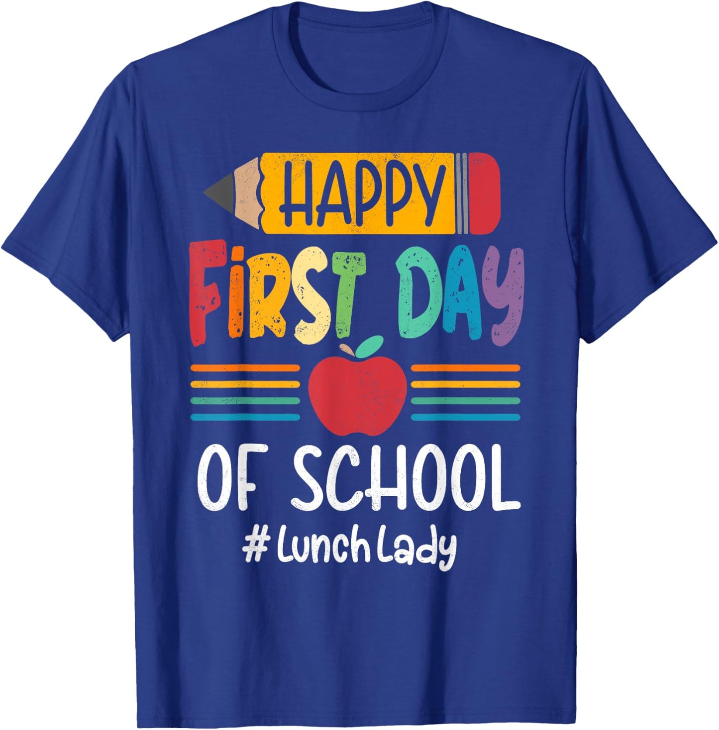 Welcome Back To School Lunch Lady Teacher Fist day of school T-Shirt - T-Shirt | Royal