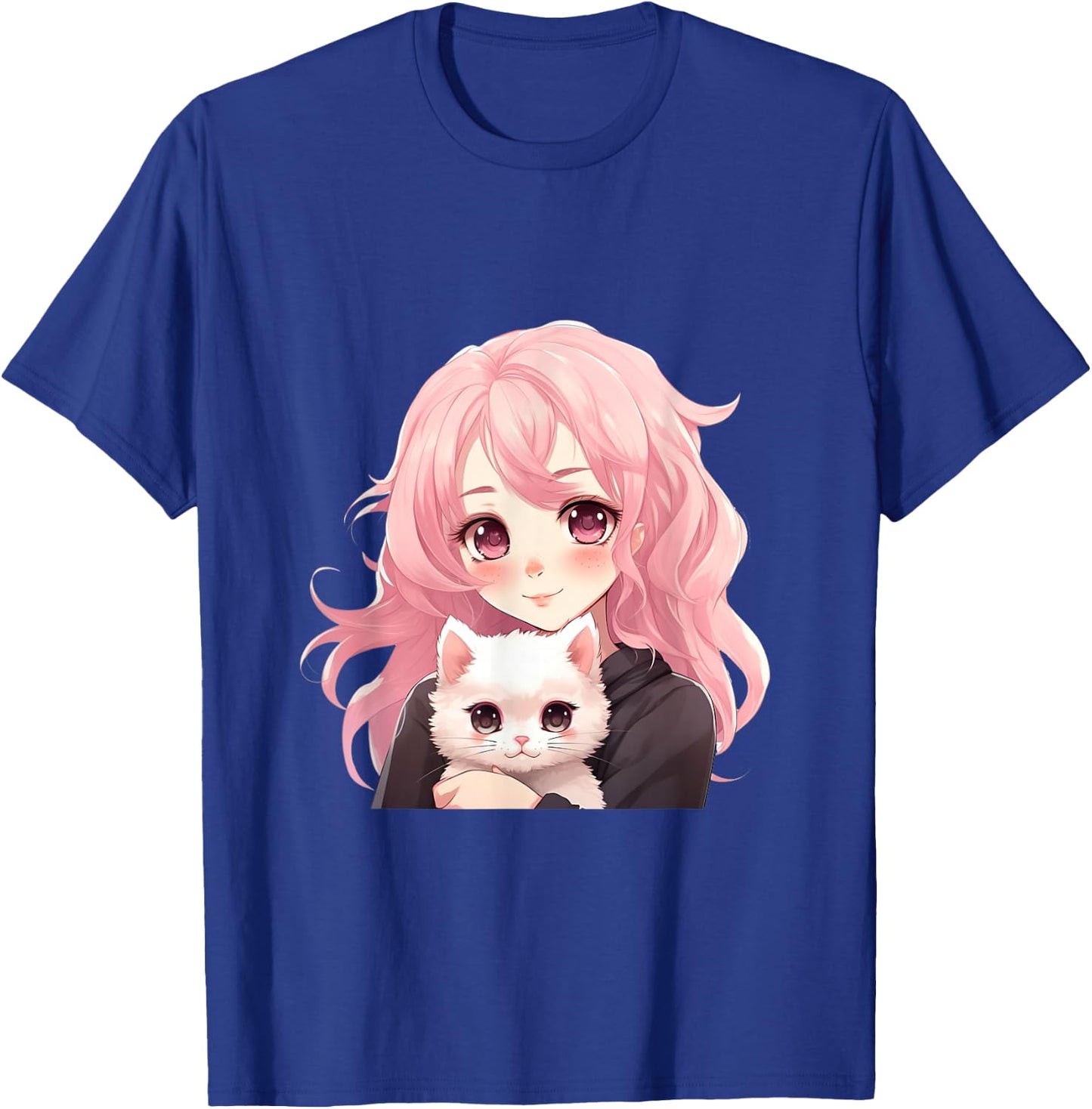 Anime and Cats Lover for Teen Manga kawaii Graphic Otaku T-Shirt - T-Shirt | Royal