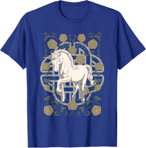 Celtic Unicorn Design T-Shirt - T-Shirt | Royal