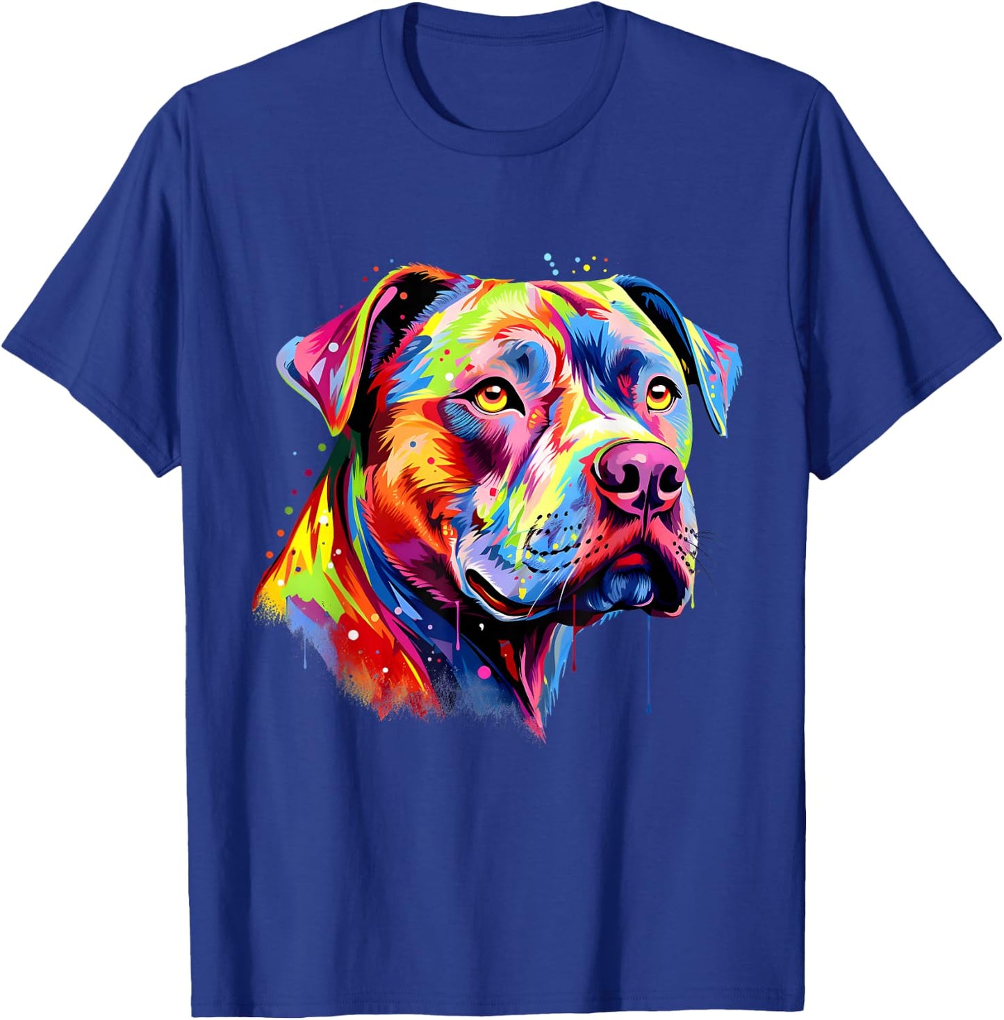 Pit Bull Mom Dog Lover Colorful Artistic Pitbull Owner Women T-Shirt - T-Shirt | Royal
