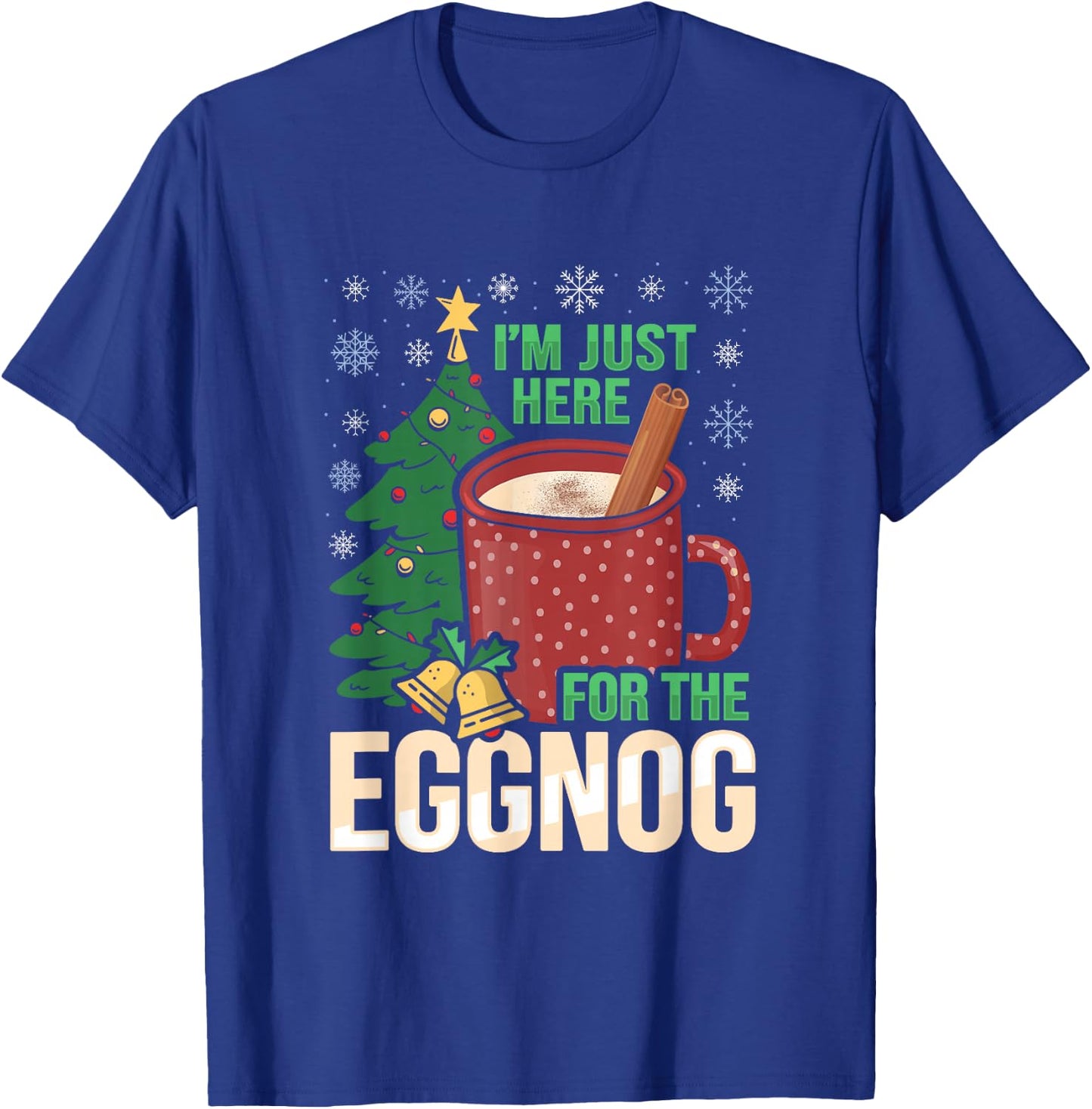 Funny Christmas Party Design for an Eggnog Lover T-Shirt - T-Shirt | Royal