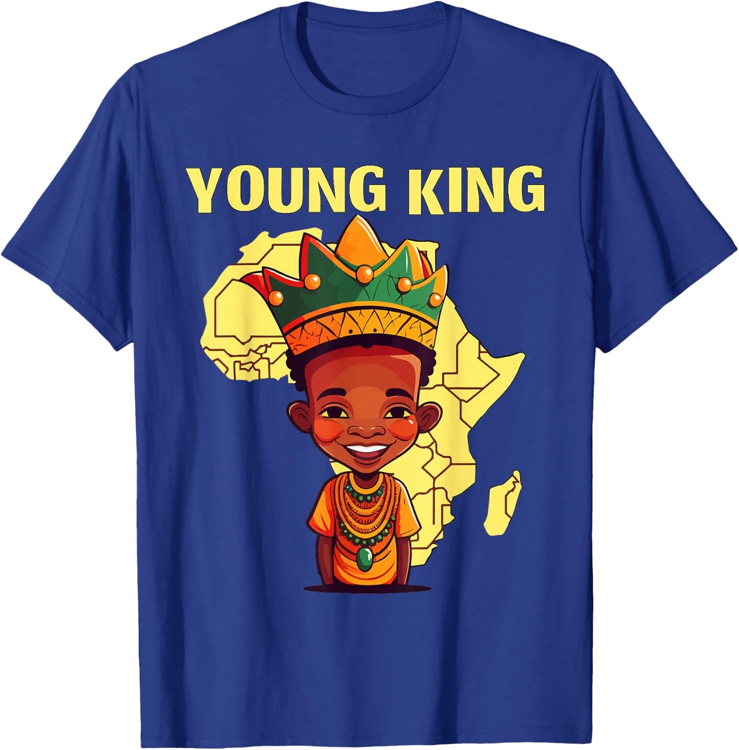 Cool African Kente Art Men Boys Kids African American Print T-Shirt - T-Shirt | Royal