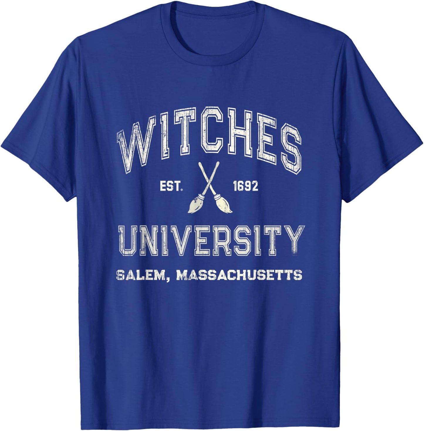 Funny WITCHES UNIVERSITY Salem Witchy School Wiccan College T-Shirt - T-Shirt | Royal