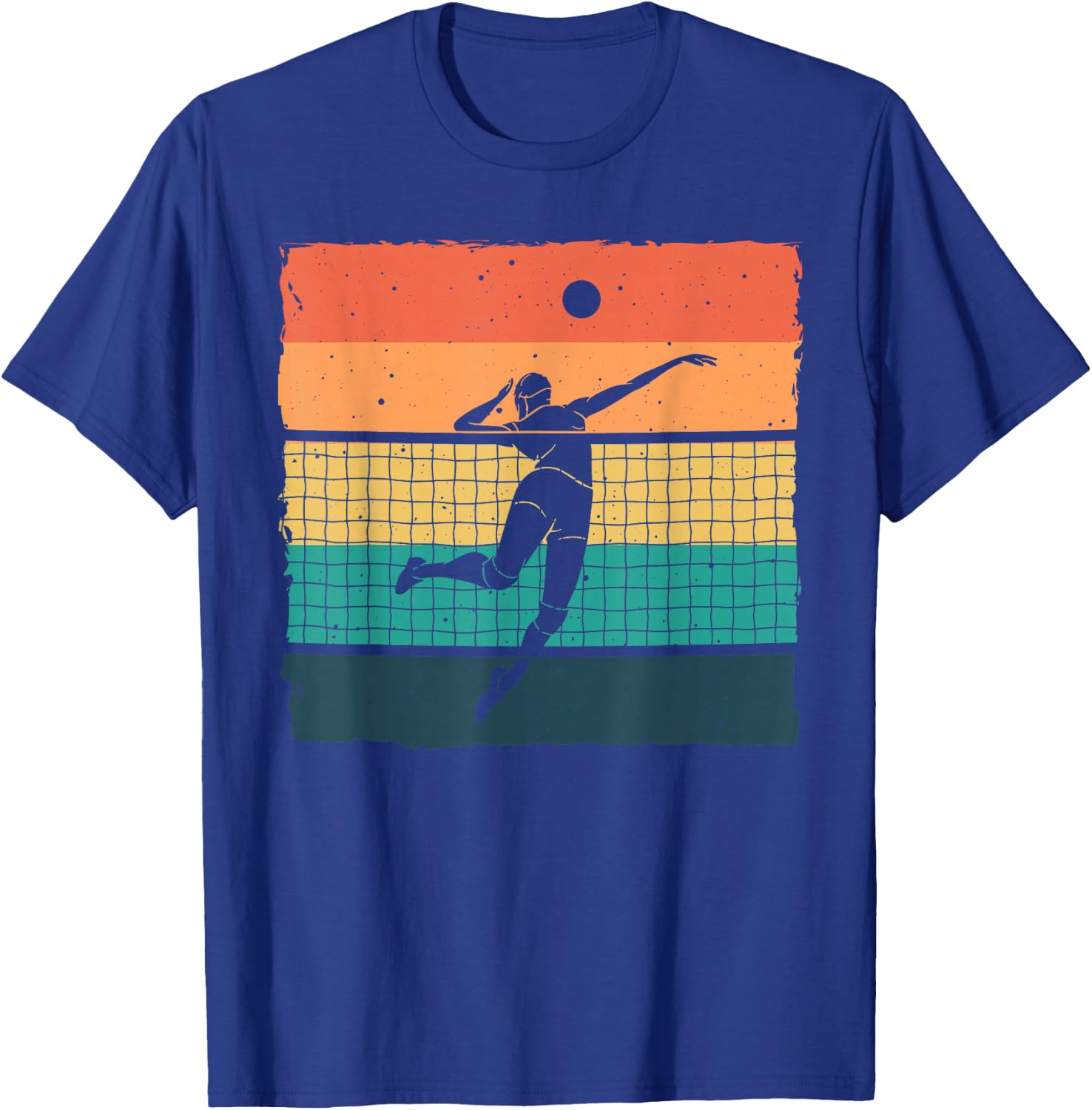 Vintage Volleyball Design Women Volleyball Player T-Shirt - T-Shirt | Royal