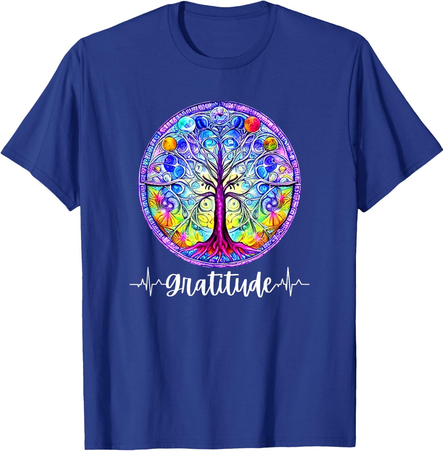 Chakra Whimsical Fantasy Tree of Life Gratitude T-Shirt - T-Shirt | Royal