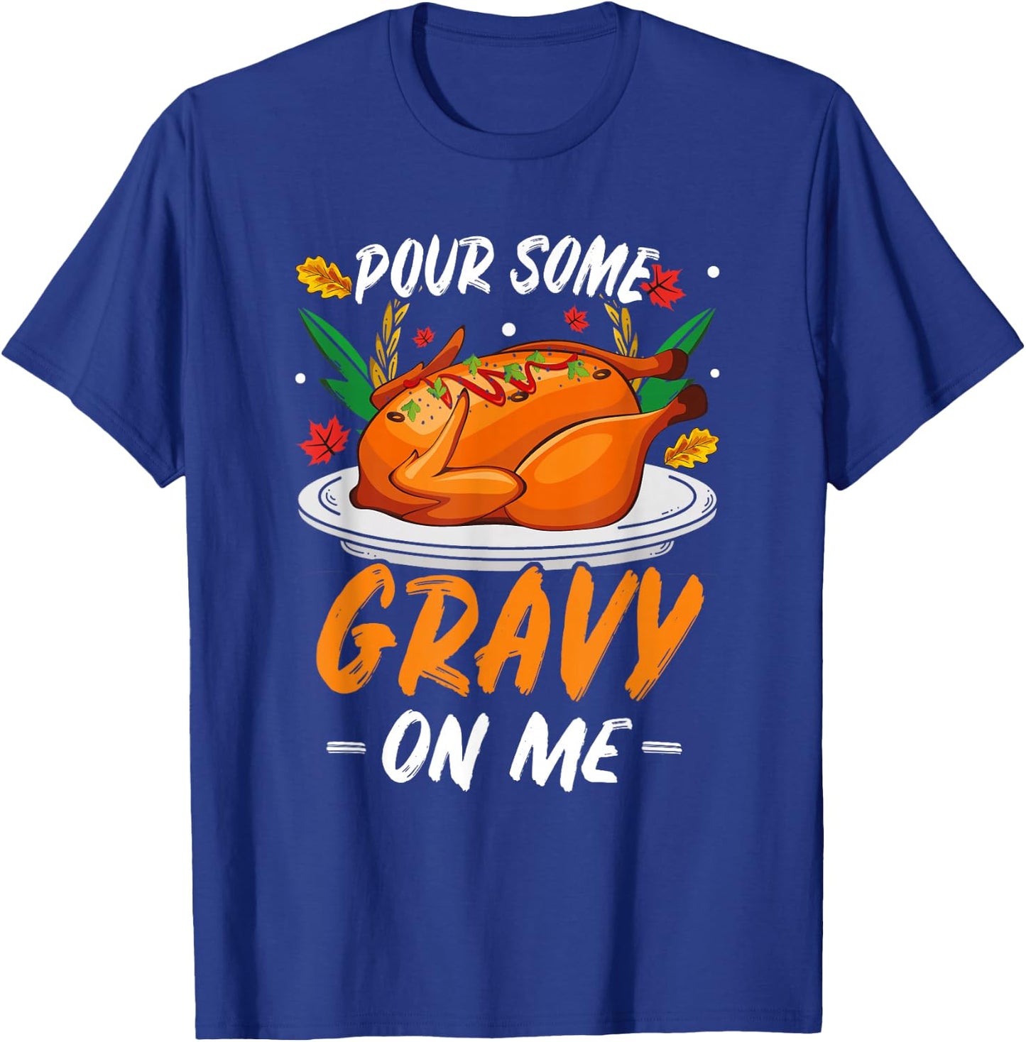 Anno Royal -Adults Thanksgiving Turkey Pattern , Black, Small T-Shirt - T-Shirt | Royal