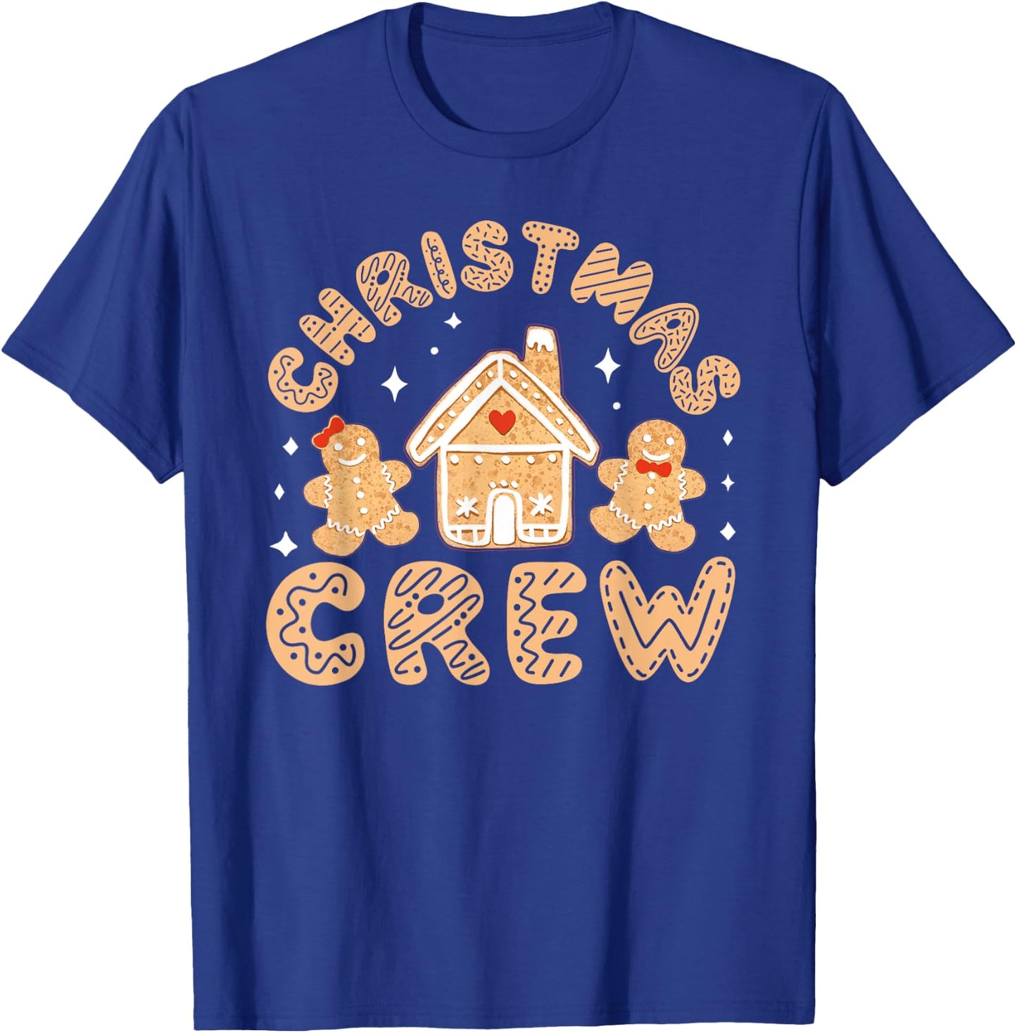 Christmas Crew Gingerbread Cookie Holiday Baking T-Shirt - T-Shirt | Royal