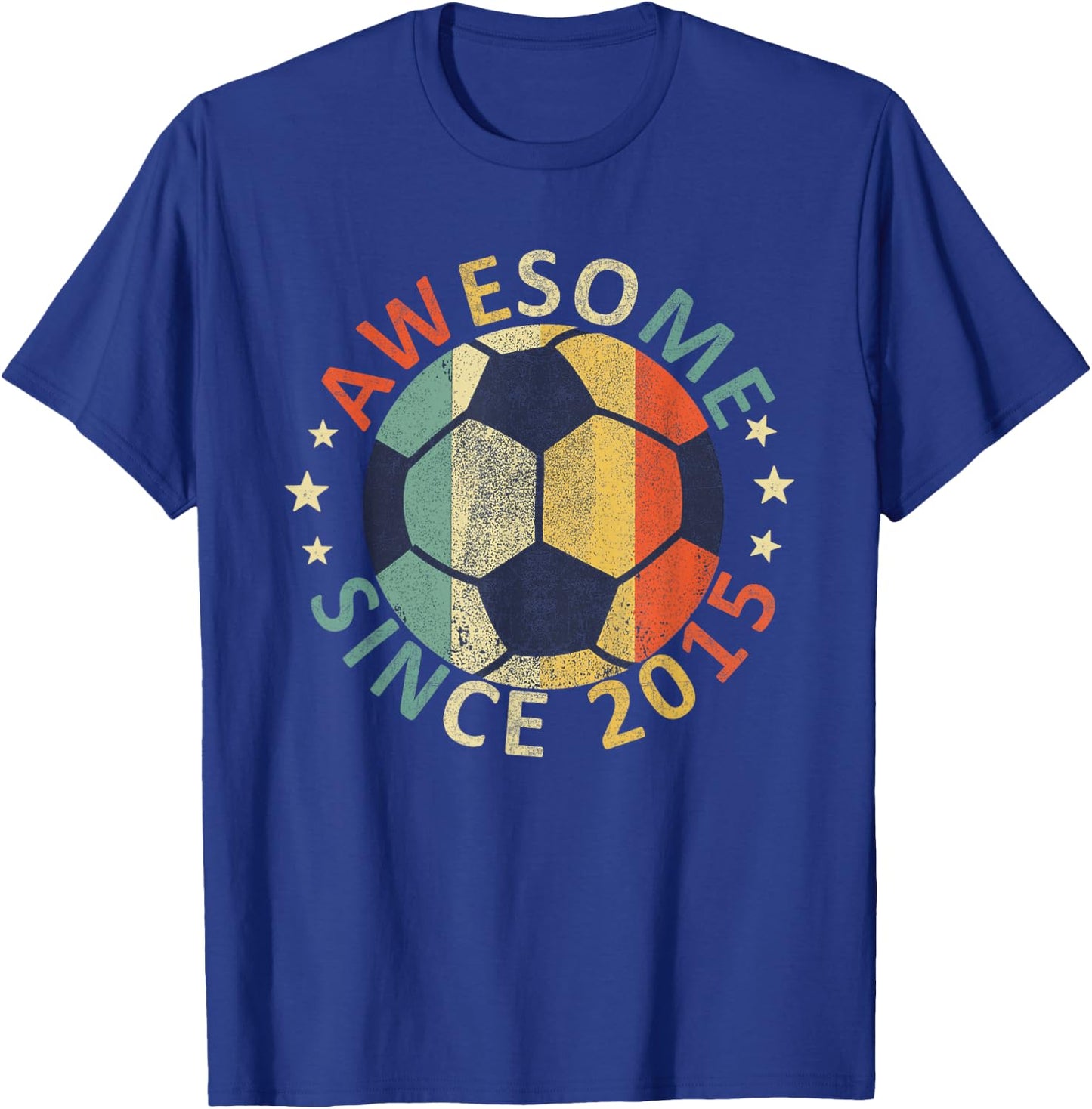 Soccer Player Awesome Since 2015 T-Shirt - T-Shirt | Royal