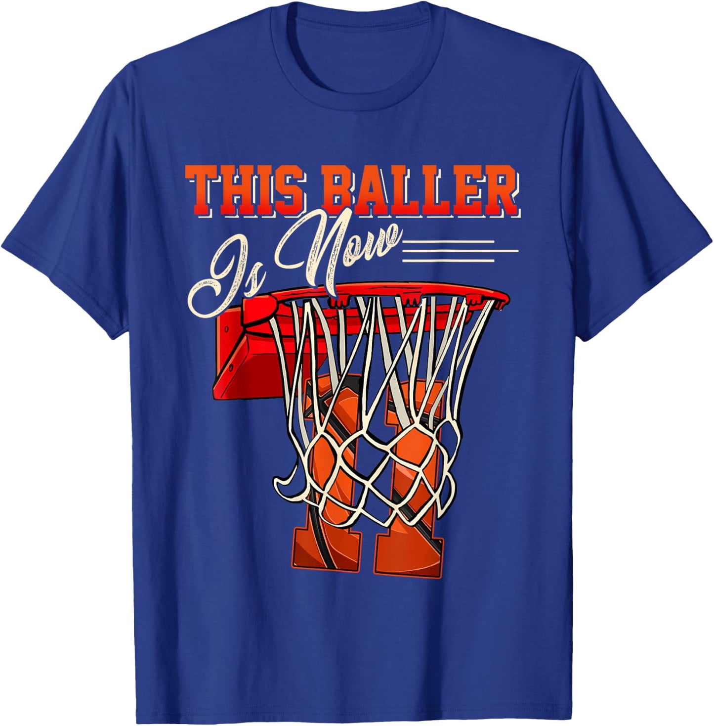 11th Birthday Shirt for Boy Basketball 11 Years Old Kid Gift T-Shirt - T-Shirt | Royal