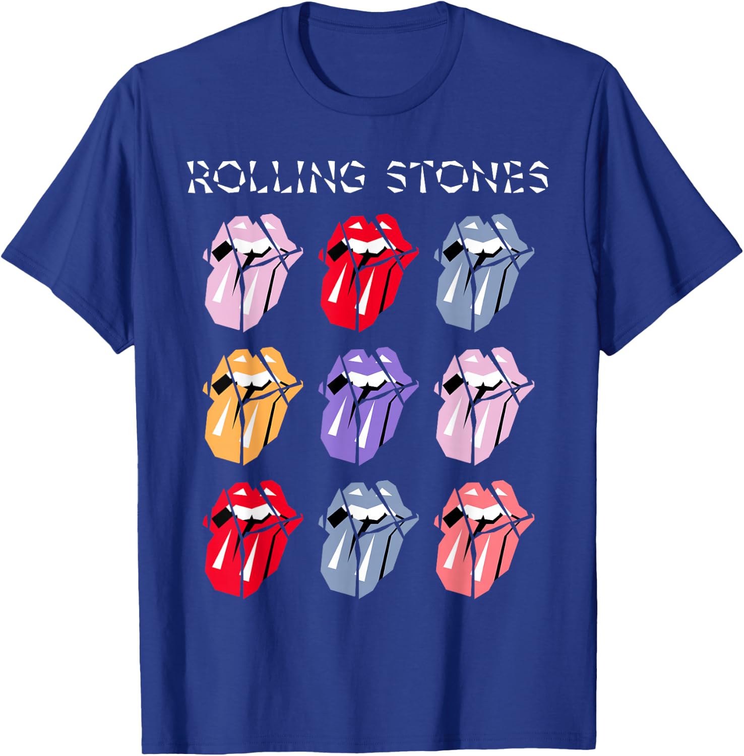 Official The Rolling Stones HD Multi Color Tongue T-Shirt - T-Shirt | Royal