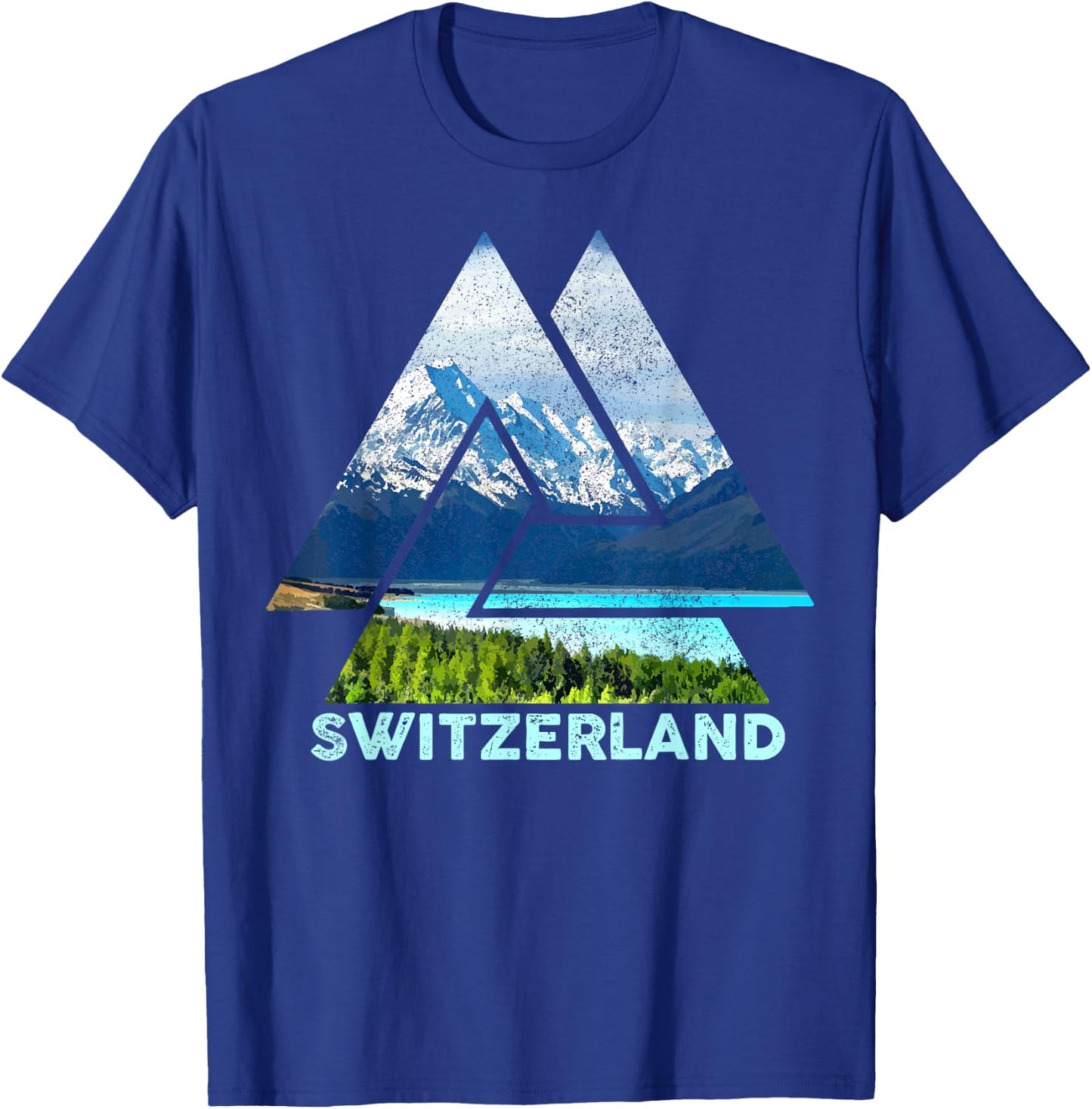 Switzerland Switzerland Nature Alps Mountains T-Shirt - T-Shirt | Royal