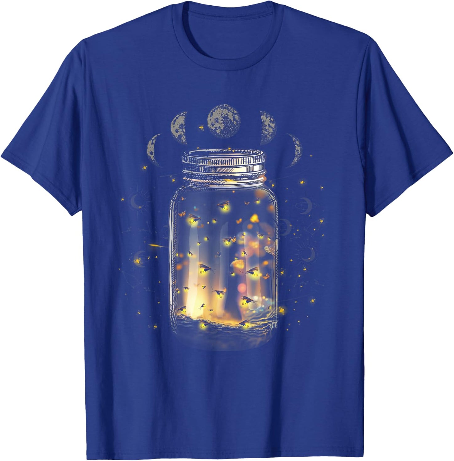 Fireflies Bugs In Jar Firefly Lightning Insects Of Biology T-Shirt - T-Shirt | Royal