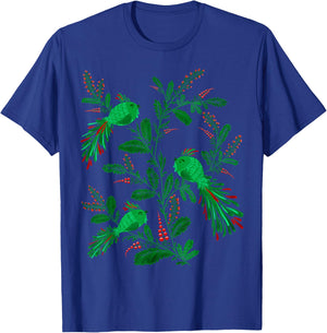 Magic Birds - Cute Floral Vintage Ukrainian Vyshyvanka Style T-Shirt - T-Shirt | Royal