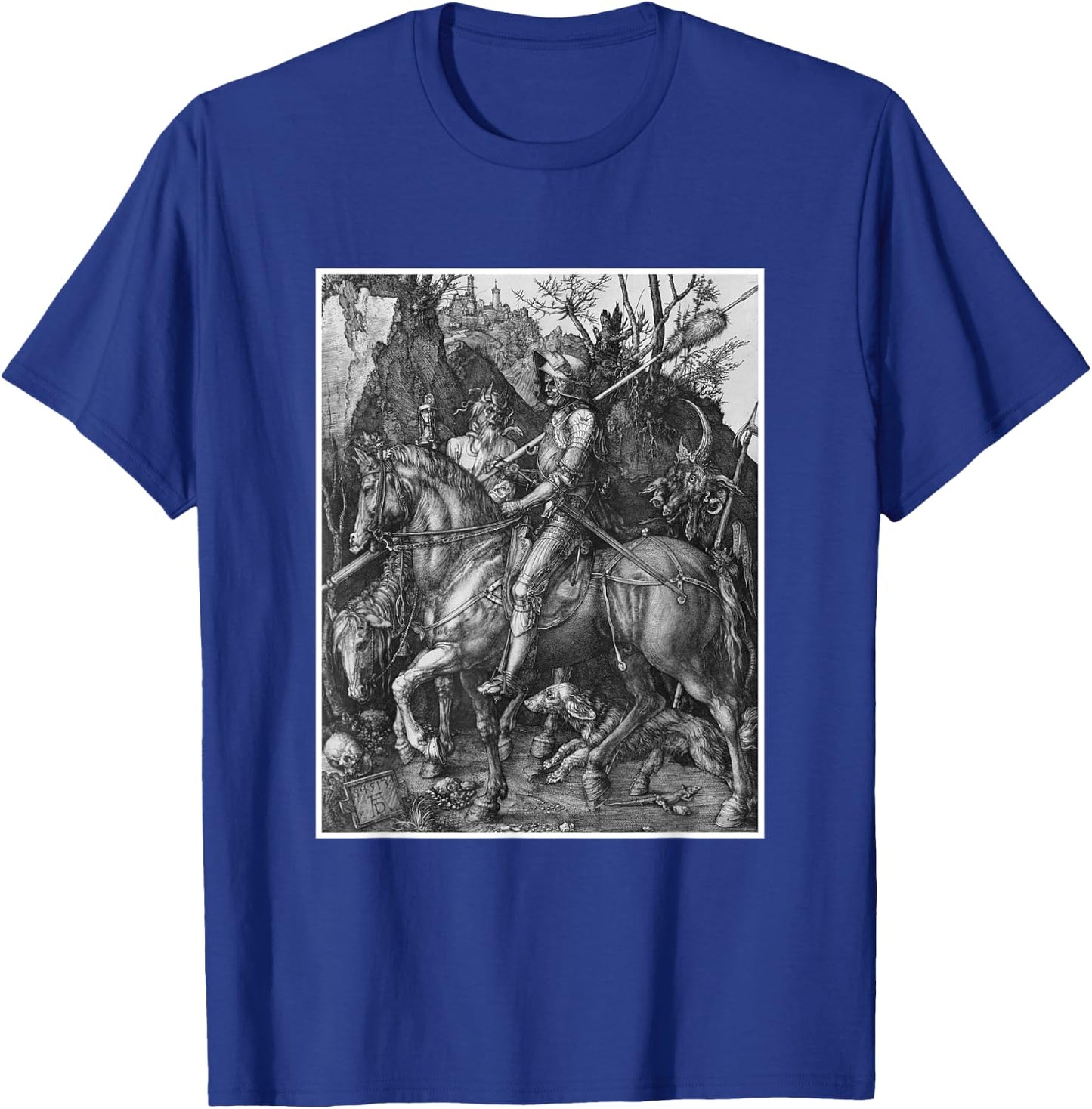 Medieval Knight Death & The Devil Art History Albrecht Durer T-Shirt - T-Shirt | Royal