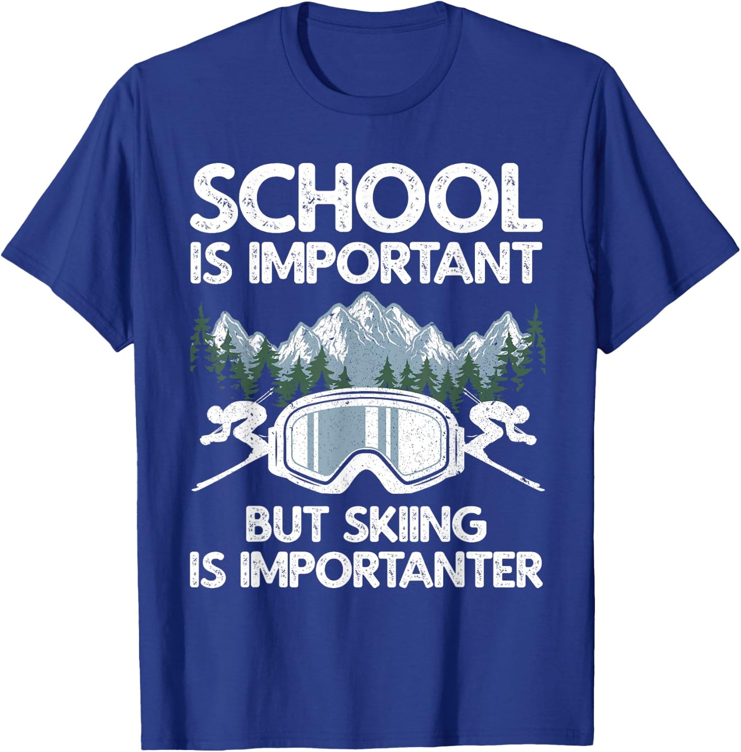 Funny Skiing Design Women Skier Ski Skiing Lovers T-Shirt - T-Shirt | Royal