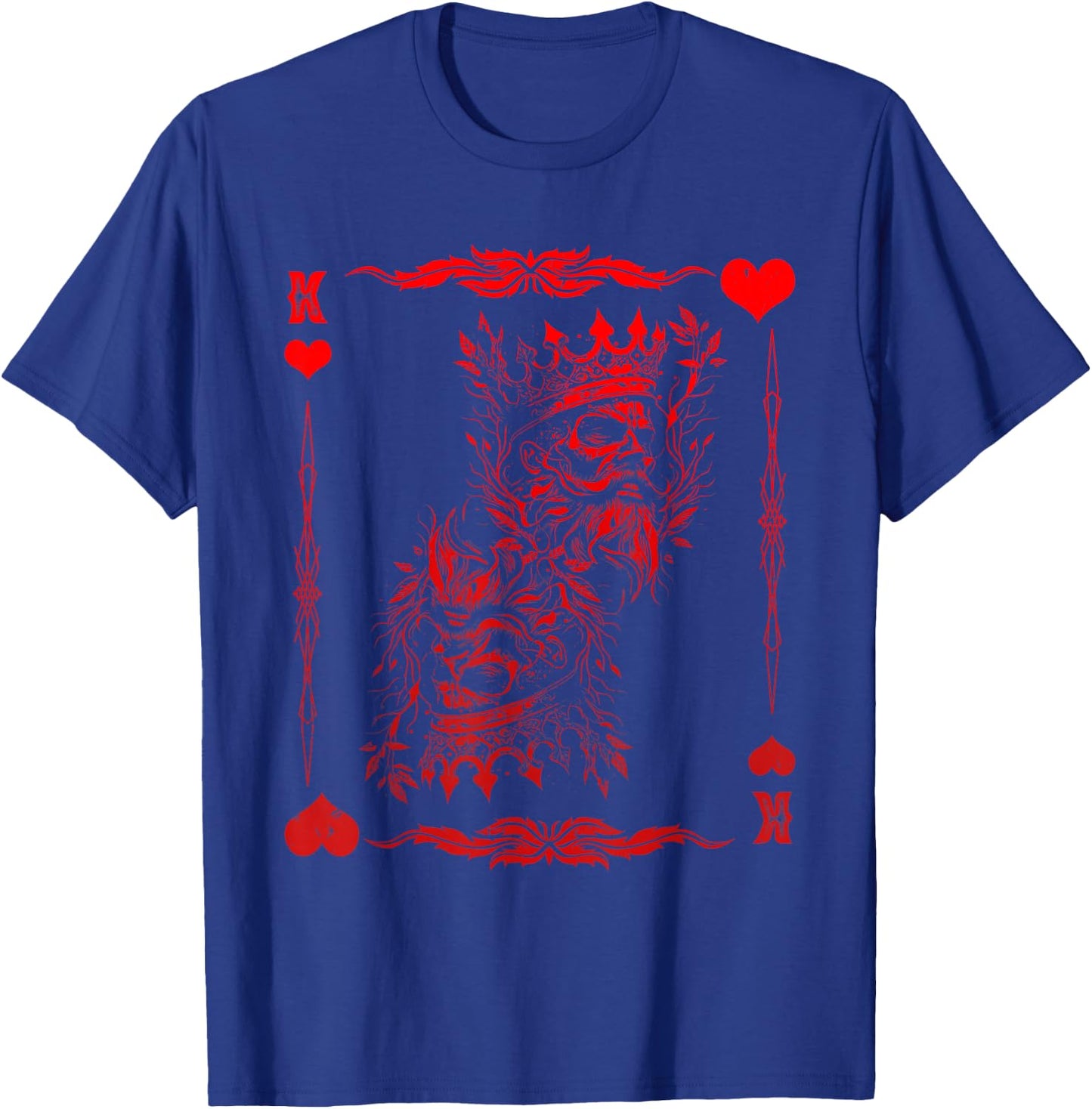Gothic King of Hearts Creepy Card Game Poker Halloween T-Shirt - T-Shirt | Royal