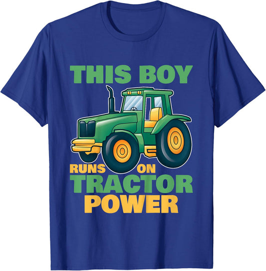 Kids Tractor | Toddler Tractors | Boys Tractor T-Shirt - T-Shirt | Royal