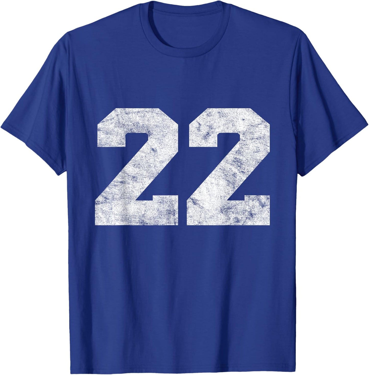 Vintage Lucky Number 22 Birthday Sports Player Team Athlete T-Shirt - T-Shirt | Royal