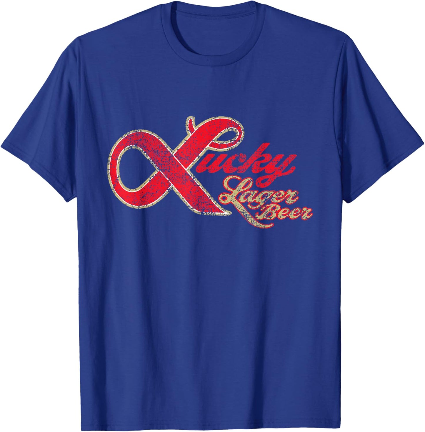 Lucky Lager Beer Vintage Style - Logo T-Shirt - T-Shirt | Royal