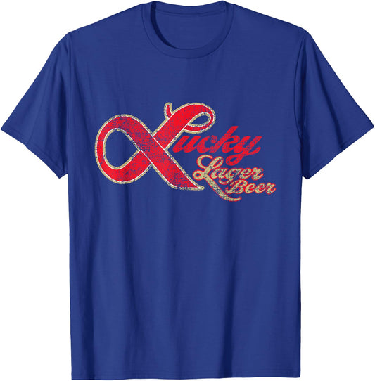 Lucky Lager Beer Vintage Style - Logo T-Shirt - T-Shirt | Royal