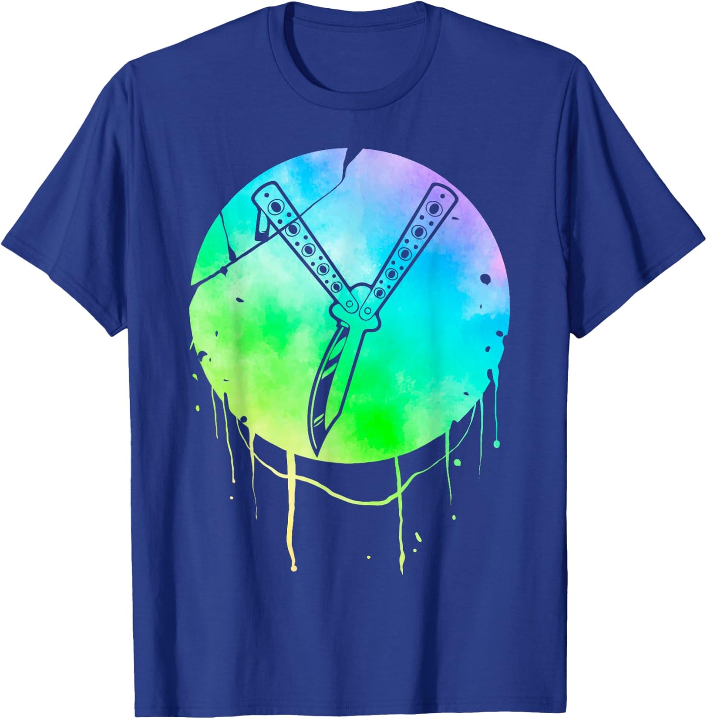 Butterfly Knife Balisong Quote T-Shirt - T-Shirt | Royal