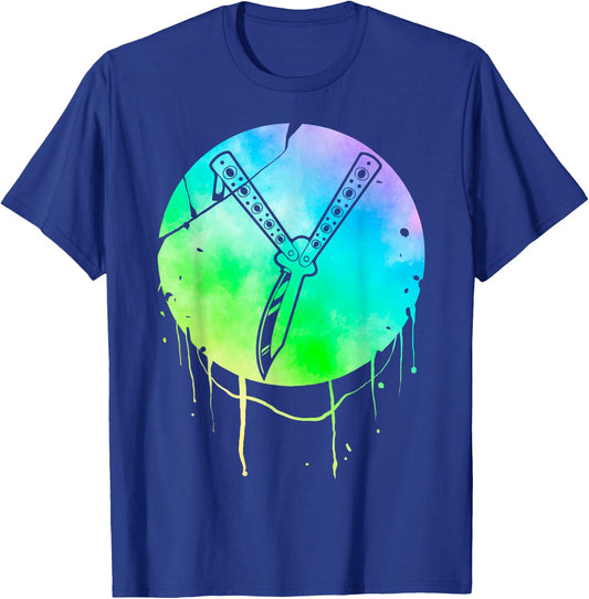 Butterfly Knife Balisong Quote T-Shirt - T-Shirt | Royal