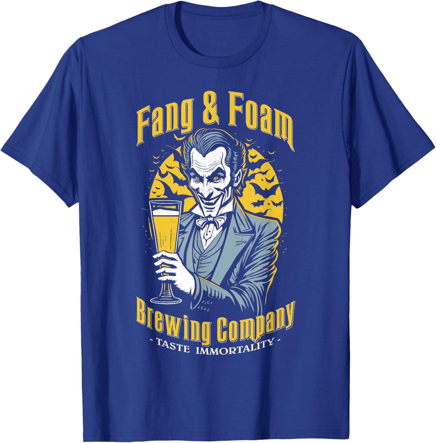 Halloween Beer Funny Gothic Count Dracula Vampire Brewing T-Shirt - T-Shirt | Royal
