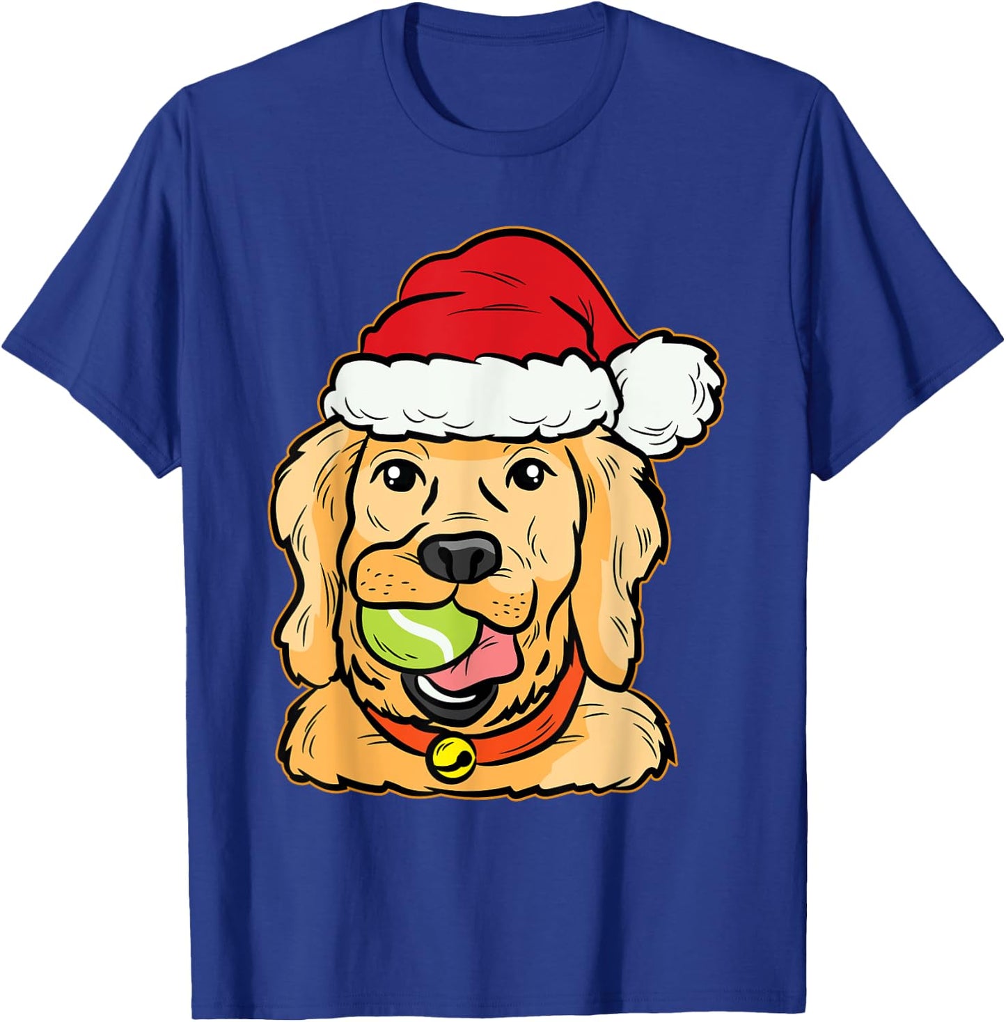 Golden Retriever Tennis Ball Christmas Pajama Dog Puppy Xmas Women Kids T-Shirt - T-Shirt | Royal